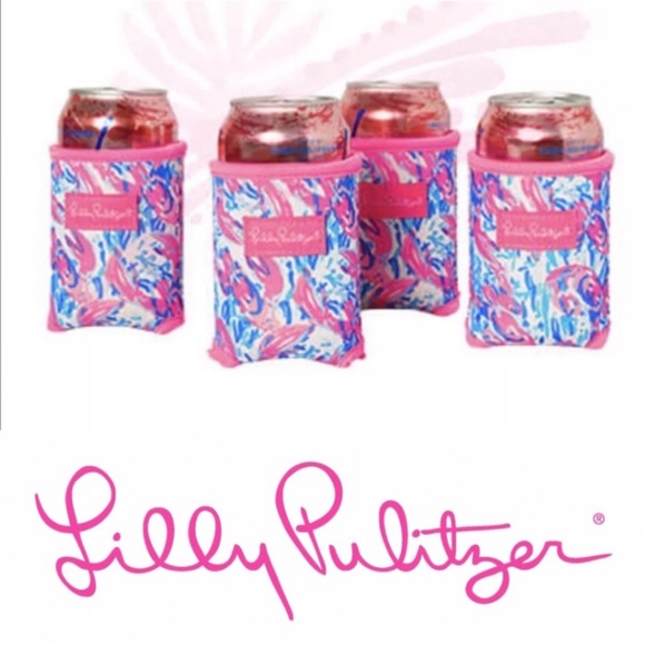 Lilly Pulitzer Accessories - NWT Lilly Pulitzer Printed can huggers set of 4